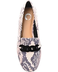 Journee Collection Women's Cordell Chain Detail Loafers