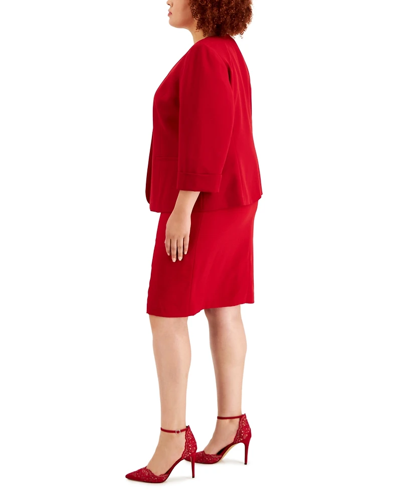Kasper Plus Open Front Blazer