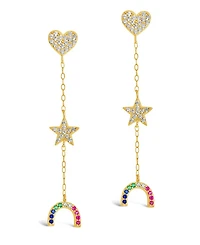Sterling Forever Women's Fai Dangle Stud Drop Earrings