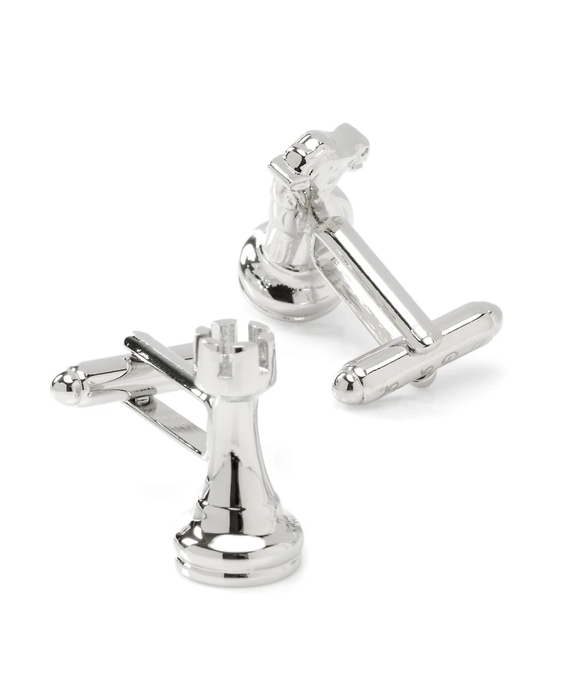 Ox & Bull Trading Co. Men's Knight and Rook Chess Piece Cufflinks