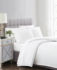 Charisma Solid 310 Thread Count Cotton Sateen Duvet Cover Set, King