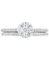 Effy Diamond Cluster Bridal Set (1/2 ct. t.w.) 14k White Gold