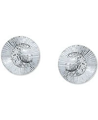 Giani Bernini Cubic Zirconia Moon Disc Stud Earrings, Created for Macy's