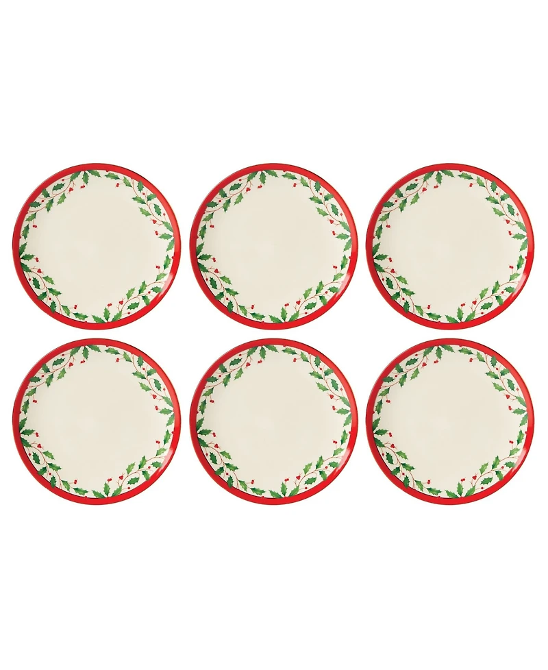 Holiday Accent Plate, Set of 6