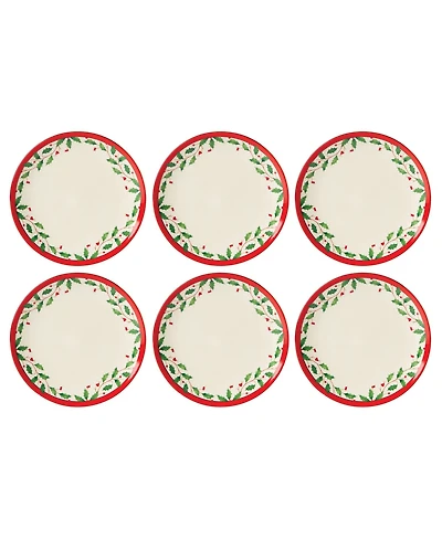 Holiday Accent Plate, Set of 6