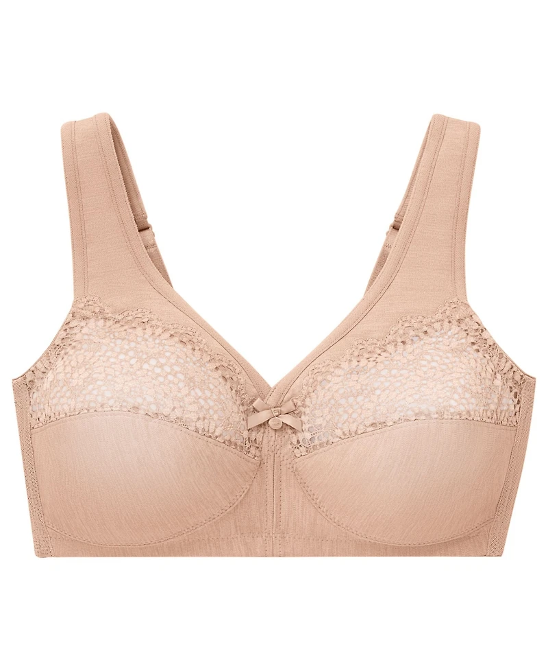 Women's Full Figure Plus Magic Lift Moisture Control Wirefree Bra 1064