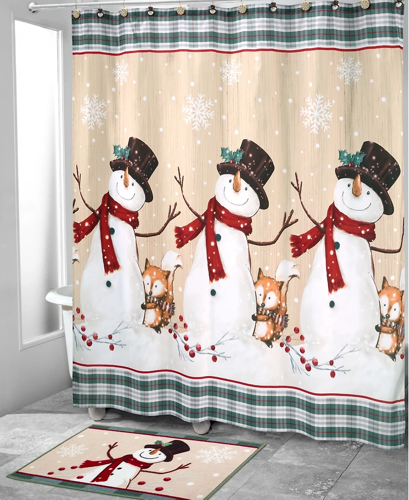 Avanti Friends Gather Holiday Printed Shower Curtain, 72" x 72"