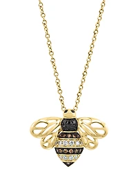 Effy Multicolor Diamond Bee 18" Pendant Necklace (1/5 ct. t.w.) in 14k Gold