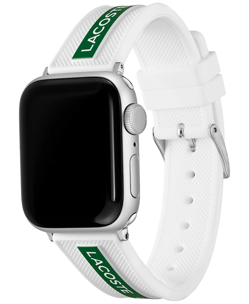 Lacoste Striping White & Green Silicone Strap for Apple Watch 38mm/40mm
