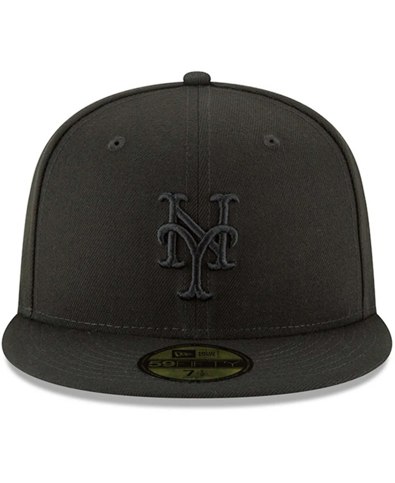 Men's Black New York Mets Primary Logo Basic 59FIFTY Fitted Hat