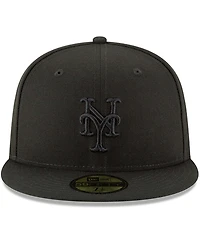 Men's Black New York Mets Primary Logo Basic 59FIFTY Fitted Hat