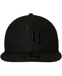 Men's Black Tampa Bay Rays Primary Logo Basic 59FIFTY Fitted Hat