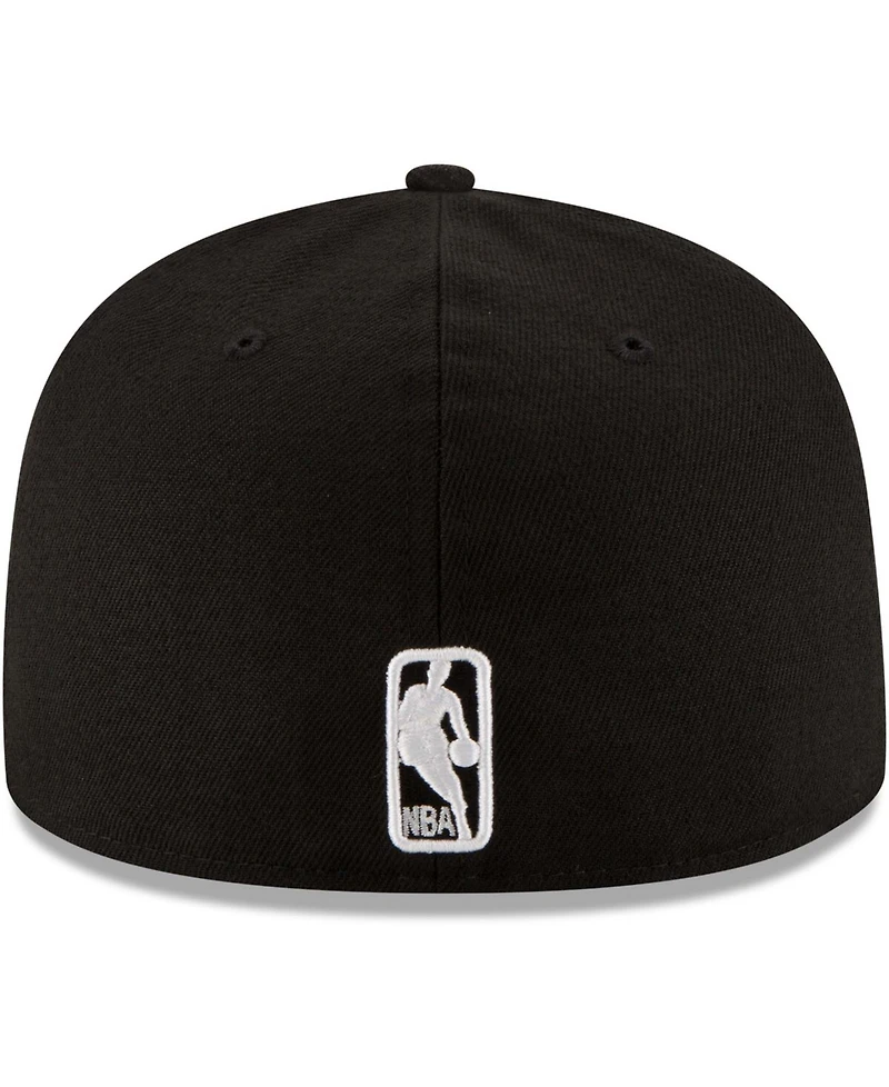 Men's Black Oklahoma City Thunder and White Logo 59FIFTY Fitted Hat