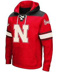 Men's Scarlet Nebraska Huskers 2.0 Lace-Up Pullover Hoodie
