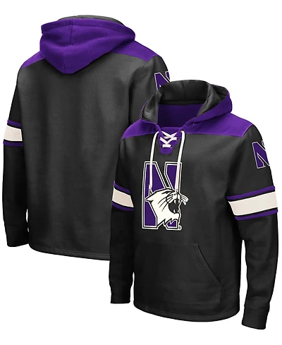 Men's Black Northwestern Wildcats 2.0 Lace-Up Pullover Hoodie