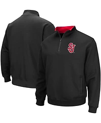 Men's Black St. Johns Red Storm Tortugas Logo Quarter-Zip Jacket