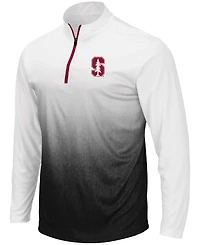 Men's Gray Stanford Cardinal Magic Team Logo Quarter-Zip Jacket