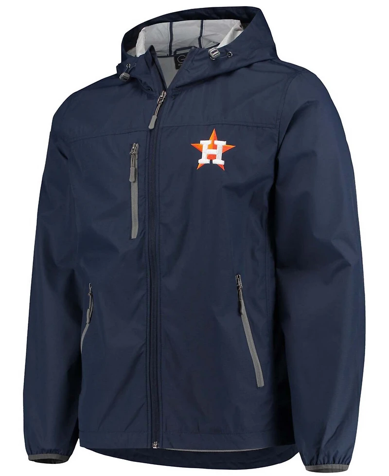 Men's Navy Houston Astros Double Play Hoodie Full-Zip Jacket