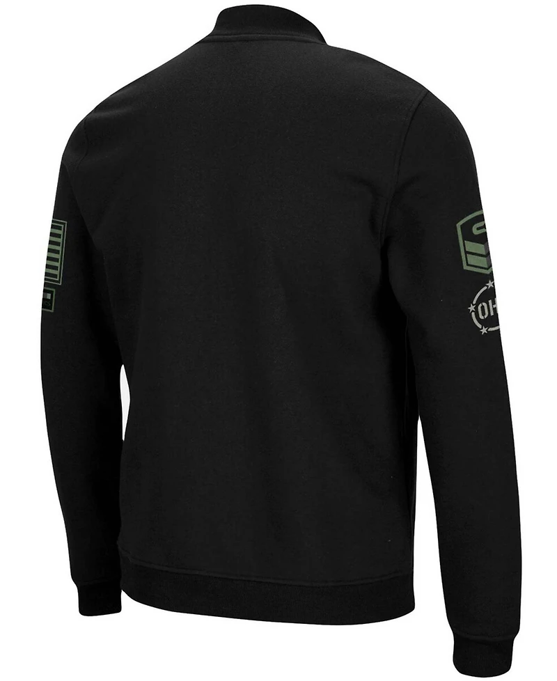 Men's Black Nebraska Huskers Oht Military-Inspired Appreciation High-Speed Bomber Full-Zip Jacket