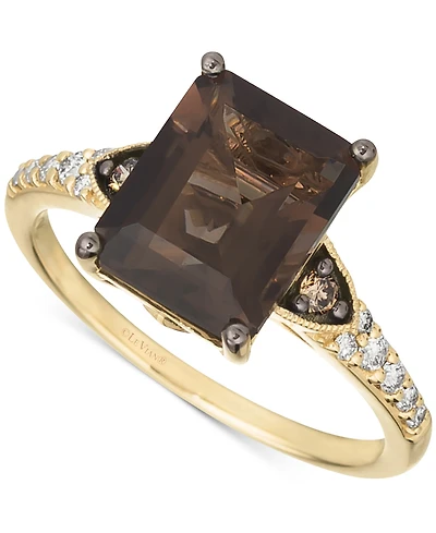 Le Vian Chocolate Quartz (3-1/10 ct. t.w.) & Diamond (1/4 ct. t.w.) Ring in 14k Gold