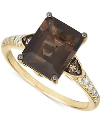 Le Vian Chocolate Quartz (3-1/10 ct. t.w.) & Diamond (1/4 ct. t.w.) Ring in 14k Gold
