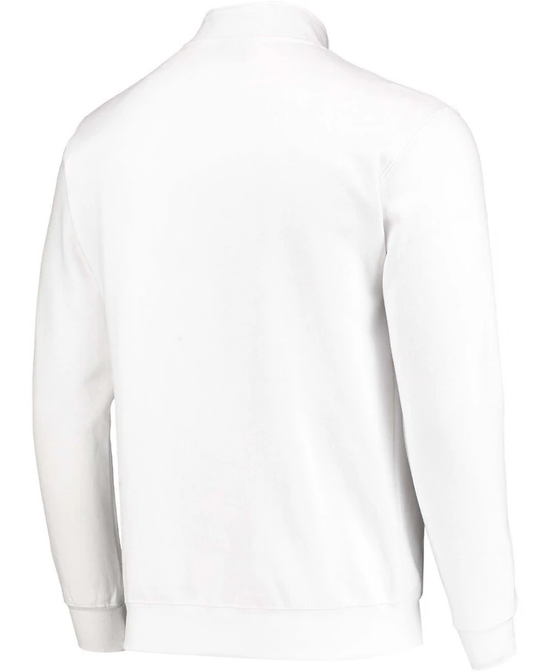 Men's White Wisconsin Badgers Tortugas Logo Quarter-Zip Jacket