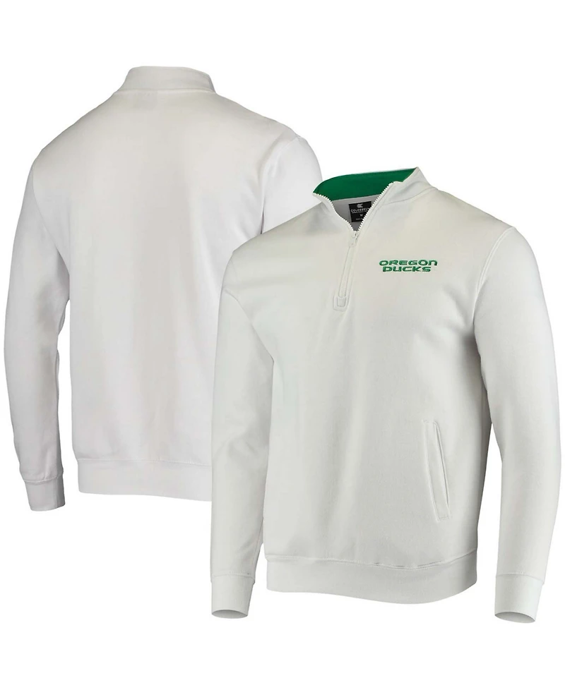Men's White Oregon Ducks Tortugas Logo Quarter-Zip Jacket