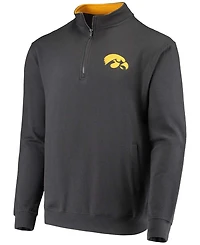 Men's Charcoal Iowa Hawkeyes Tortugas Logo Quarter-Zip Jacket