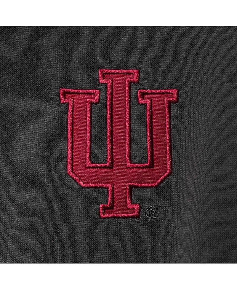 Men's Charcoal Indiana Hoosiers Tortugas Logo Quarter-Zip Pullover Jacket