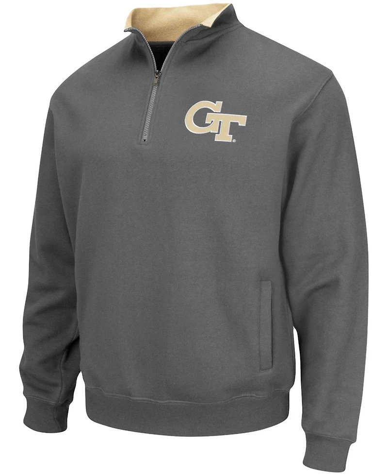 Men's Charcoal Georgia Tech Yellow Jackets Tortugas Logo Quarter-Zip Pullover Jacket