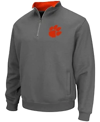 Men's Charcoal Clemson Tigers Tortugas Logo Quarter-Zip Pullover Jacket