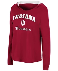 Women's Crimson Indiana Hoosiers Catalina Hoodie Long Sleeve T-shirt