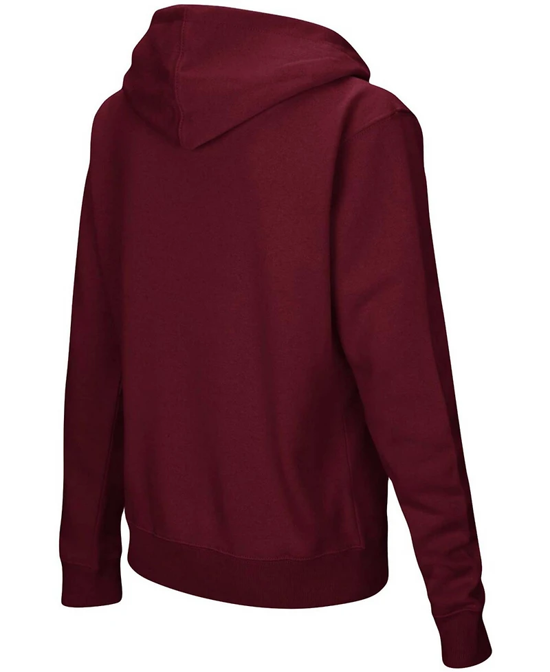 Women's Maroon Texas A M Aggies Team Big Logo Pullover Hoodie