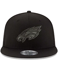 Men's Black Philadelphia Eagles Black On Black 9Fifty Adjustable Hat