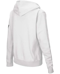Women's White Ohio State Buckeyes Arched Name Full-Zip Hoodie