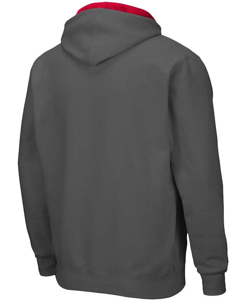 Men's Charcoal Ohio State Buckeyes Logo Full-Zip Hoodie