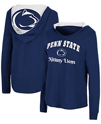 Women's Navy Penn State Nittany Lions Catalina Hoodie Long Sleeve T-shirt