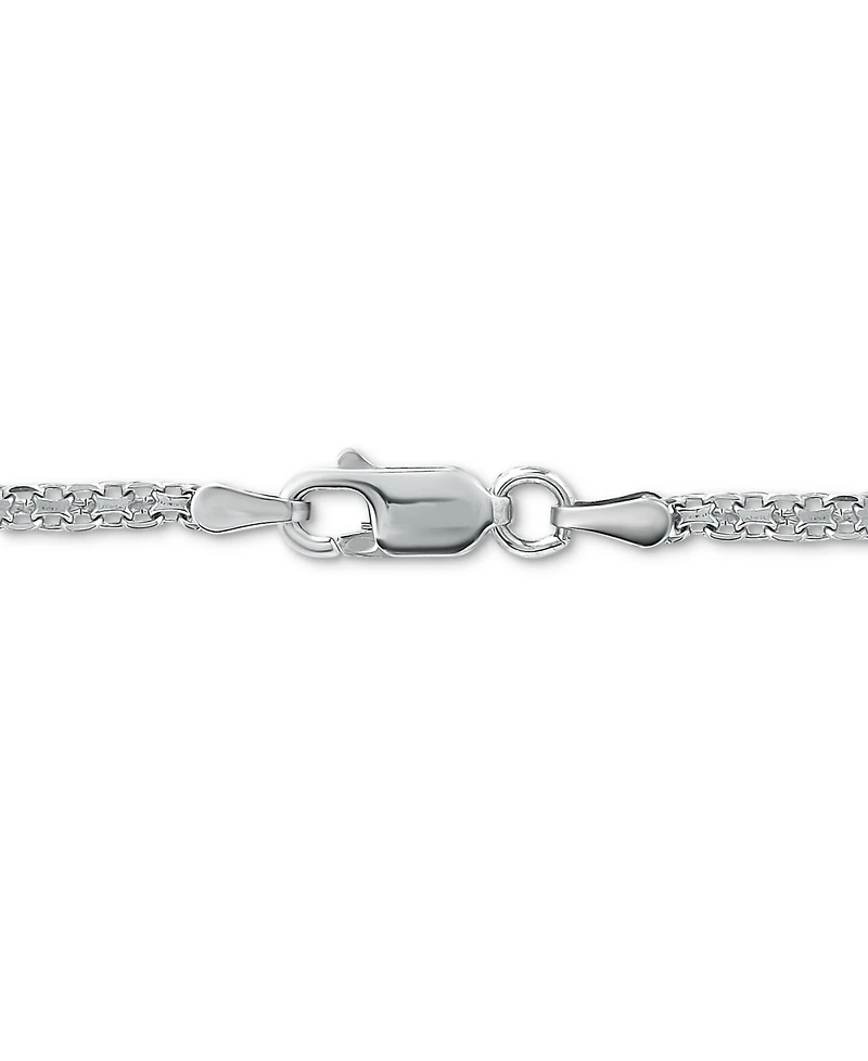 Cubic Zirconia Pave Heart 18" Pendant Necklace in Sterling Silver