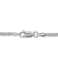 Cubic Zirconia Pave Heart 18" Pendant Necklace in Sterling Silver