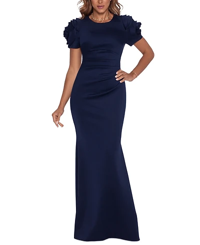 Xscape Ruched Fit & Flare Gown
