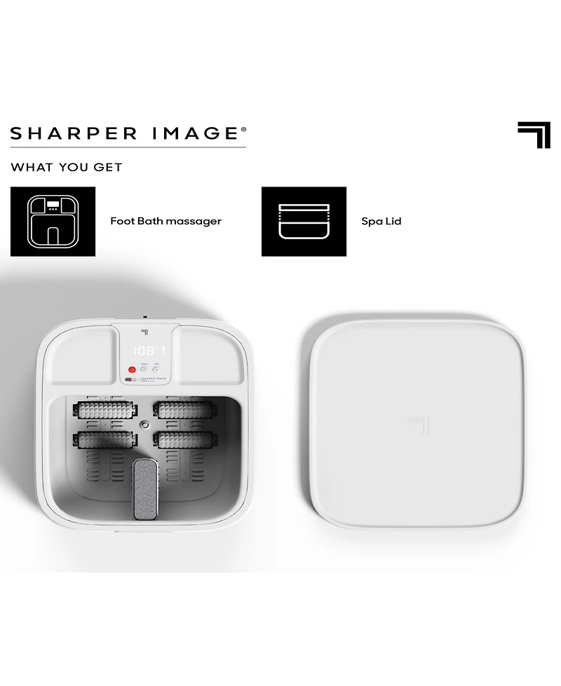 Sharper Image Spa Haven Foot Bath, Heated with Rollers and Lcd Display