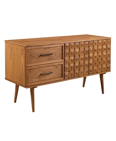 58" Solid Wood 2-Drawer Prism Sideboard
