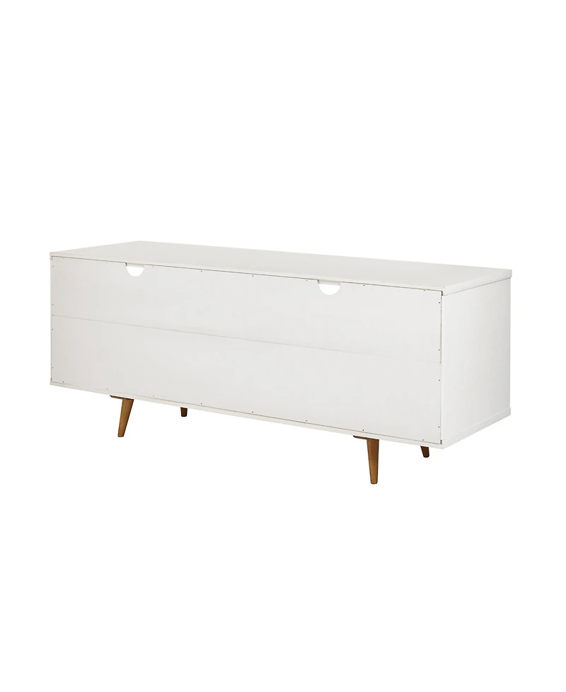 58" 3 Drawer Solid Wood Tv Stand