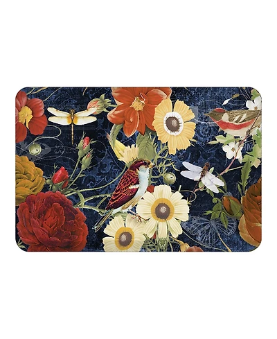 Vintage-Like Floral Kitchen Mat, 20" x 30"