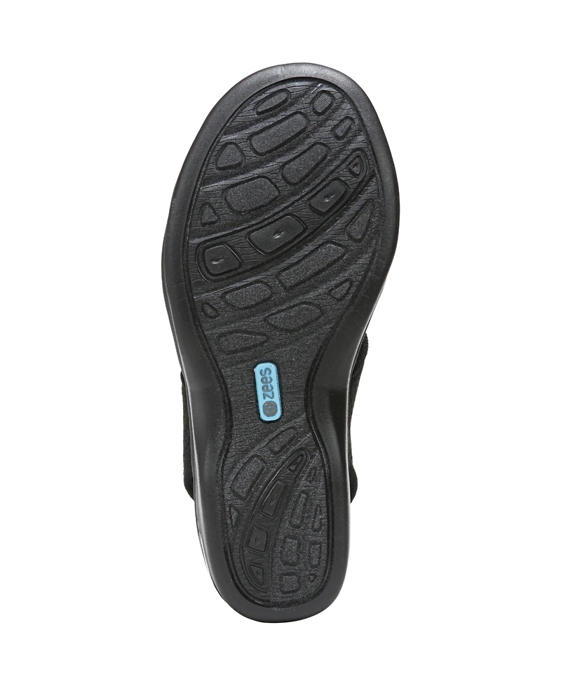 LifeStride Women's Double Up Washable Wedge Slingbacks
