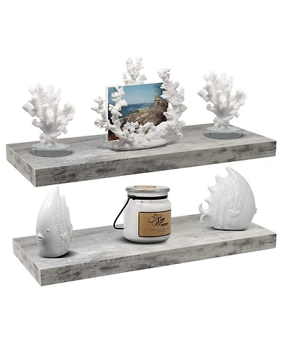 Sorbus 2 Pack 24 Inch Wall Mounted Floating Shelves for Bedroom, Decor, Kitchen