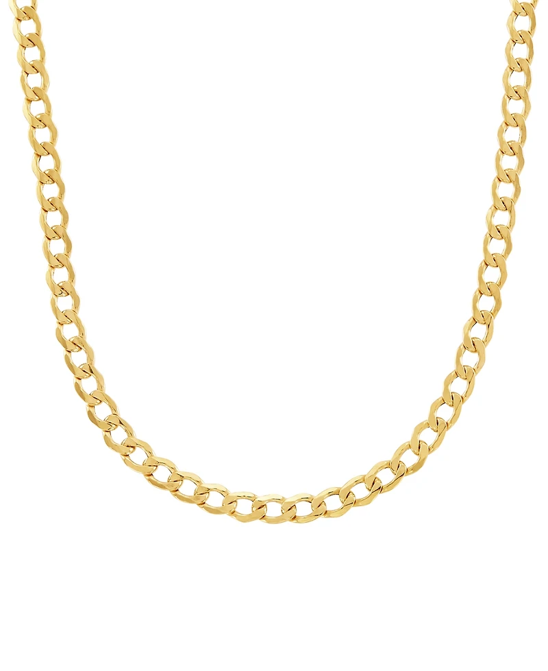Lightweight 22" Curb Link Chain Necklace (5mm) in 14k Gold
