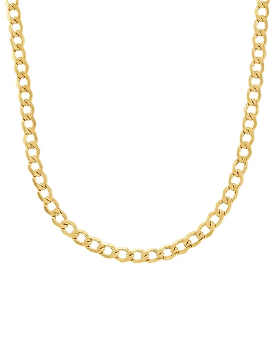 Lightweight 22" Curb Link Chain Necklace (5mm) in 14k Gold