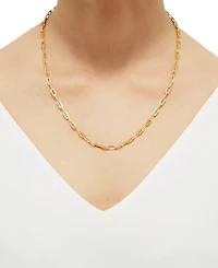 Lightweight Paperclip Link 20" Chain Necklace in 10k Gold