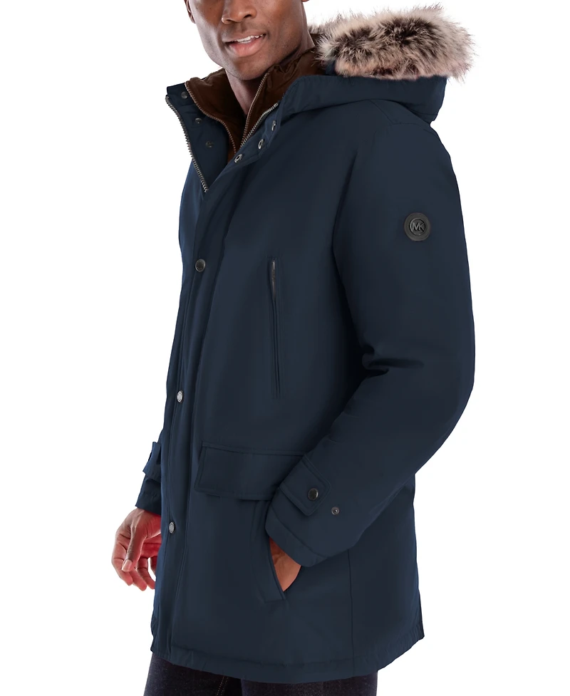 Michael Kors Men's Hooded Bib Snorkel Parka, Created for Macy's
